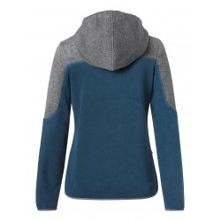 Μπουφάν fleece γυναικείο γκρι/μπλε, XS