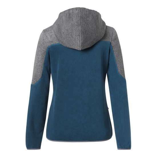 Μπουφάν fleece γυναικείο γκρι/μπλε, XS