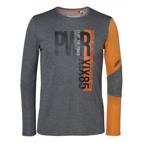 Μπλούζα SZ S PWR γκρι/πορτοκαλί