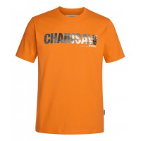 T-shirt 'chainsaw', πορτοκαλί, L