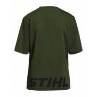 T-shirt SZ L Women LOGO BACK Green