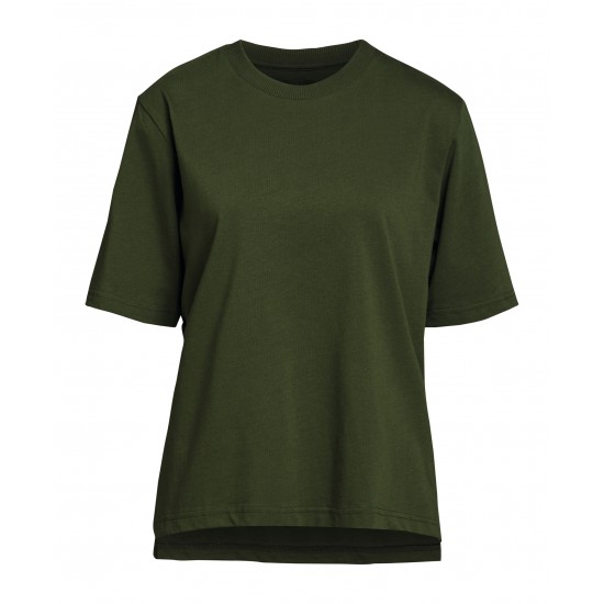 T-shirt SZ L Women LOGO BACK Green