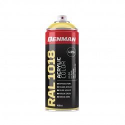 ΣΠΡΕΙ ΑΚΡΥΛΙΚΟ ΧΡΩΜΑΤΟΣ HIGH GLOSS 400ml BENMAN (RAL1018) ΚΙΤΡΙΝΟ ΨΕΥΔΑΡΓΥΡΟΥ (28501)