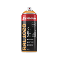 ΣΠΡΕΙ ΑΚΡΥΛΙΚΟ ΧΡΩΜΑΤΟΣ HIGH GLOSS 400ml BENMAN (RAL1028) ΚΙΤΡΙΝΟ ΠΕΠΟΝΙ (28503) 
