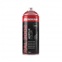 ΣΠΡΕΙ ΑΚΡΥΛΙΚΟ ΧΡΩΜΑΤΟΣ HIGH GLOSS 400ml BENMAN (RAL3002) ΚΟΚΚΙΝΟ ΚΑΡΜΙΝΙΟ (28507)