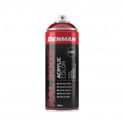 ΣΠΡΕΙ ΑΚΡΥΛΙΚΟ ΧΡΩΜΑΤΟΣ HIGH GLOSS 400ml BENMAN (RAL3003) ΚΟΚΚΙΝΟ ΡΟΥΜΠΙΝΙ (28508) 
