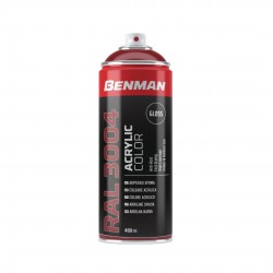 ΣΠΡΕΙ ΑΚΡΥΛΙΚΟ ΧΡΩΜΑΤΟΣ HIGH GLOSS 400ml BENMAN (RAL3004) ΚΟΚΚΙΝΟ ΠΟΡΦΥΡΟ (28509) 