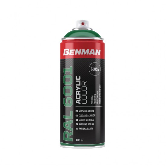 ΣΠΡΕΙ ΑΚΡΥΛΙΚΟ ΧΡΩΜΑΤΟΣ HIGH GLOSS 400ml BENMAN (RAL6001) ΠΡΑΣΙΝΟ ΣΜΑΡΑΓΔΙ (28517)