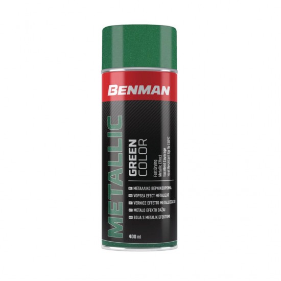 ΣΠΡΕΙ ΜΕΤΑΛΛΙΖΕ ΒΕΡΝΙΚΟΧΡΩΜΑ 400ml BENMAN ΠΡΑΣΙΝΟ (28542)