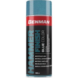 ΣΠΡΕΙ ΣΦΥΡΗΛΑΤΗ ΛΑΚΑ 400ml HAMMER FINISH BENMAN ΜΠΛΕ (28555)