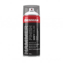 ΣΠΡΕΙ ΣΦΥΡΗΛΑΤΗ ΛΑΚΑ 400ml HAMMER FINISH BENMAN ΓΚΡΙ (28558)