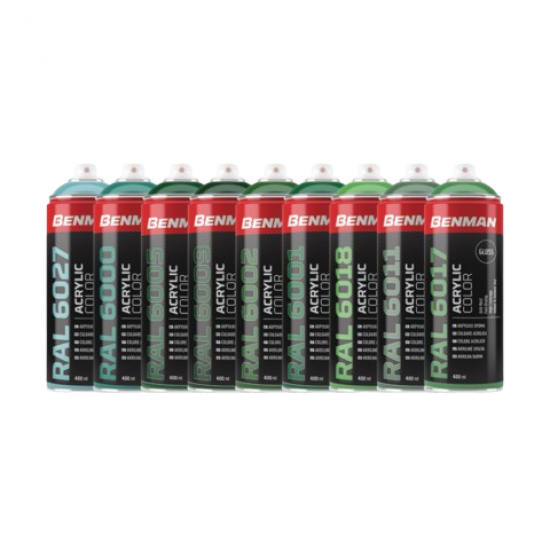 ΣΠΡΕΙ ΑΚΡΥΛΙΚΟ ΧΡΩΜΑΤΟΣ HIGH GLOSS 400ml BENMAN (RAL6009) ΠΡΑΣΙΝΟ ΚΥΠΑΡΙΣΣΙ (28622)
