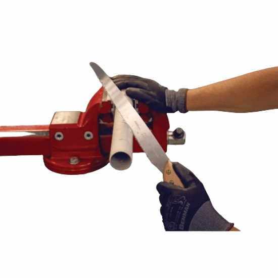 ΠΡΙΟΝΙ PVC ΣΩΛΗΝΑ ΜΕ ΨΙΛΟ ΤΡΙΠΛΟ ΔΟΝΤΙ 25cm & ΞΥΛΙΝΗ ΛΑΒΗ BENMAN (70059)