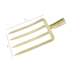 ΠΗΡΟΥΝΑ 4 ΔΟΝΤΙΩΝ ΠΛΑΤΙΑ 320mm x 200mm BENMAN (77207)