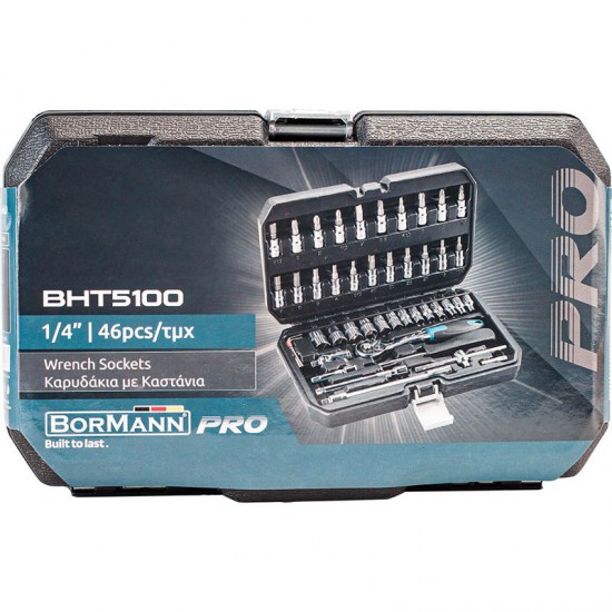 BORMANN Pro BHT5100 Καρυδάκια 1/4'' 46τεμ (024675)