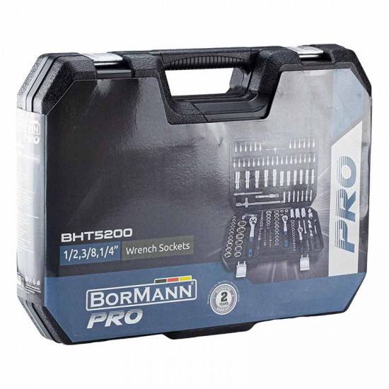 BORMANN Pro BHT5200 Καρυδάκια 1/2'', 1/4'' & 3/8'' Με Καστάνια 171τεμ (024699)