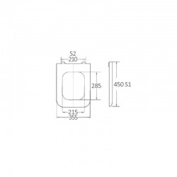 BORMANN BTW1000 Κάλυμμα Λεκάνης Hydra 450x355mm Soft Close, Duroplast, 2.59KG (025740)