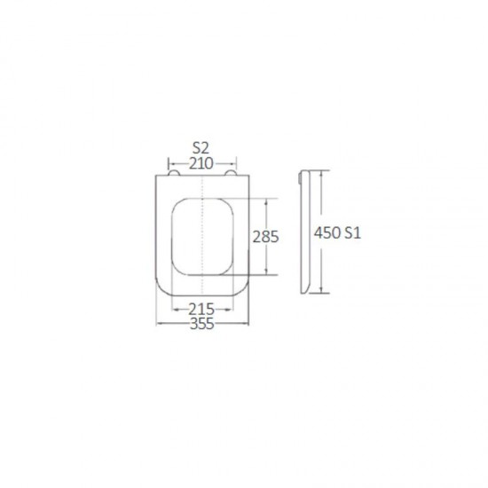 BORMANN BTW1000 Κάλυμμα Λεκάνης Hydra 450x355mm Soft Close, Duroplast, 2.59KG (025740)