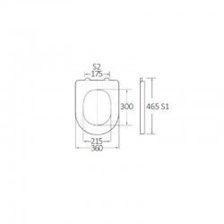 BORMANN BTW1010 Κάλυμμα Λεκάνης Gemini 465x360mm Soft Close, Duroplast, 2.55KG (025757)