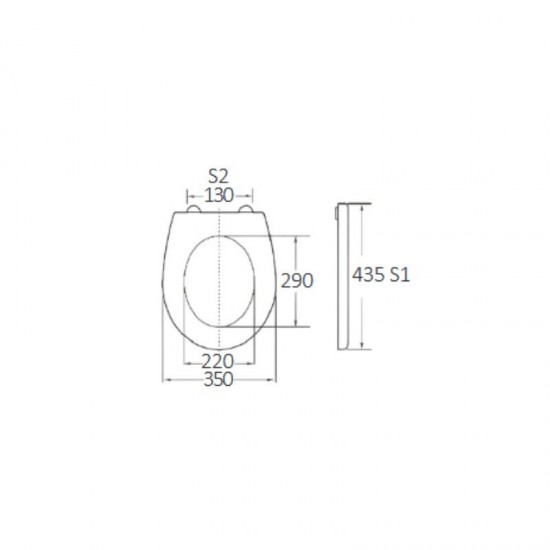 BORMANN BTW1040 Κάλυμμα Λεκάνης Libra 435x350mm Soft Close, Duroplast, 2.27KG (025788)