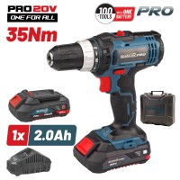 BORMANN Pro BBP3000 Δραπανοκατσάβιδο Μπαταρίας 20V, 35Νm,Li-Ion,με 2 Ταχύτητες,1x2Ah & Βαλίτσα (027683)