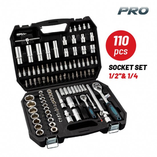 BORMANN Pro BHT5180 Καρυδάκια 1/2''& 1/4'' Σετ 110τεμ (028239)