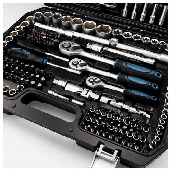 BORMANN Pro BHT5220 Καρυδάκια 1/2'', 1/4'' & 3/8'' Με Καστάνια 215τεμ (028246)