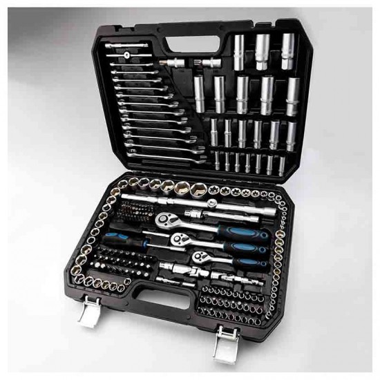 BORMANN Pro BHT5220 Καρυδάκια 1/2'', 1/4'' & 3/8'' Με Καστάνια 215τεμ (028246)