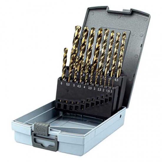 BORMANN Pro BHT1400 Σετ Τρυπάνια HSS-CO,19τεμ,1-10mm (028369)