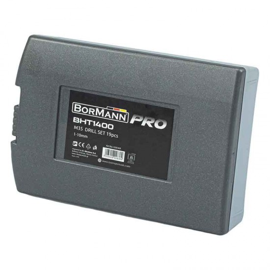 BORMANN Pro BHT1400 Σετ Τρυπάνια HSS-CO,19τεμ,1-10mm (028369)