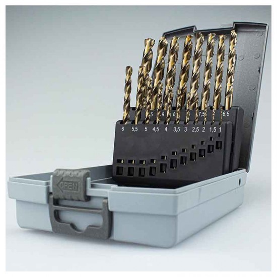 BORMANN Pro BHT1400 Σετ Τρυπάνια HSS-CO,19τεμ,1-10mm (028369)