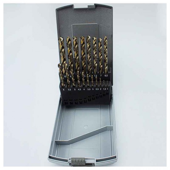 BORMANN Pro BHT1400 Σετ Τρυπάνια HSS-CO,19τεμ,1-10mm (028369)