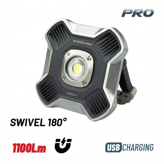 BORMANN Pro BPR6015 Προβολέας LED Επαναφορτιζόμενος 10W, 1100Lm (029991)