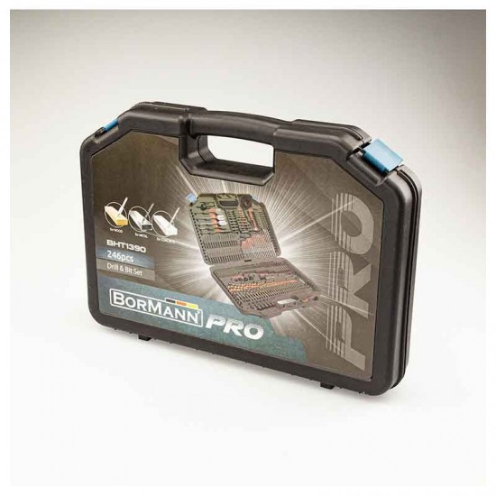 BORMANN Pro BHT1390 Σετ Τρυπάνια,Μύτες,Ποτηροτρύπανα & Καρυδάκια 246τεμ (030218)