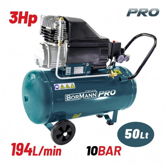 BORMANN Pro BAT5030 Αεροσυμπιεστής Μονομπλόκ 2.5Hp/50L (030805)