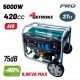 BORMANN Pro BGB6000 Γεννήτρια Βενζίνης 5000W,7kVA,420cc,75dB,AVR,Μίζα,Μπαταρία,Τροχοί (034438)