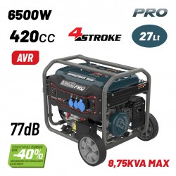 BORMANN Pro BGB8000 Γεννήτρια Βενζίνης 6500W,9kVa,77dB,ΑVR,Μίζα,Μπαταρία,Τροχοί (034445)