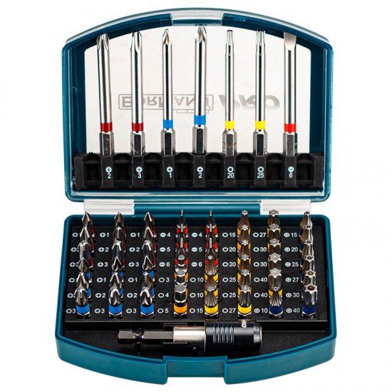 BORMANN Pro BHT1610 Σετ Μύτες & Αντάπτορας,ΑτσάλιS2, 56τεμ (035480)