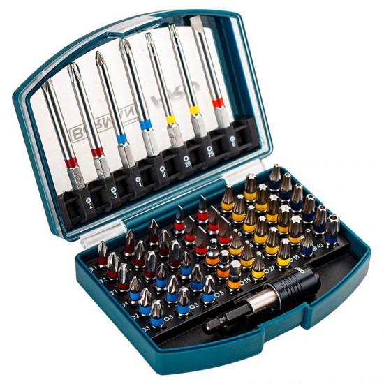 BORMANN Pro BHT1610 Σετ Μύτες & Αντάπτορας,ΑτσάλιS2, 56τεμ (035480)