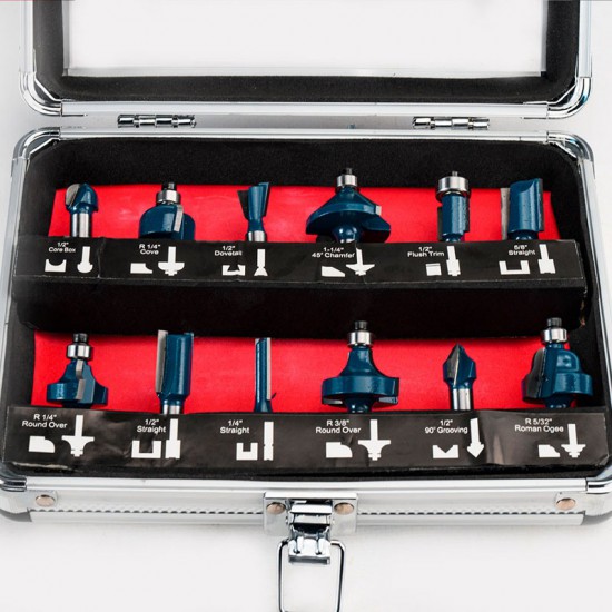 BORMANN Pro BHT1620 Σετ Φρέζες Ρούτερ 8mm,12τεμ (035497)