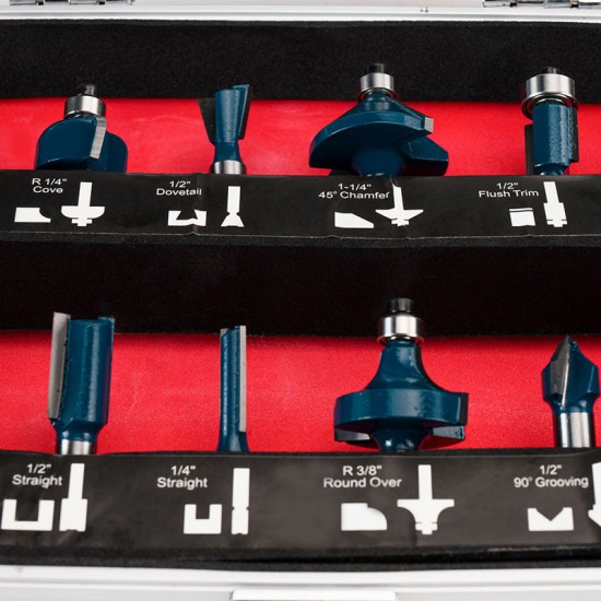 BORMANN Pro BHT1620 Σετ Φρέζες Ρούτερ 8mm,12τεμ (035497)