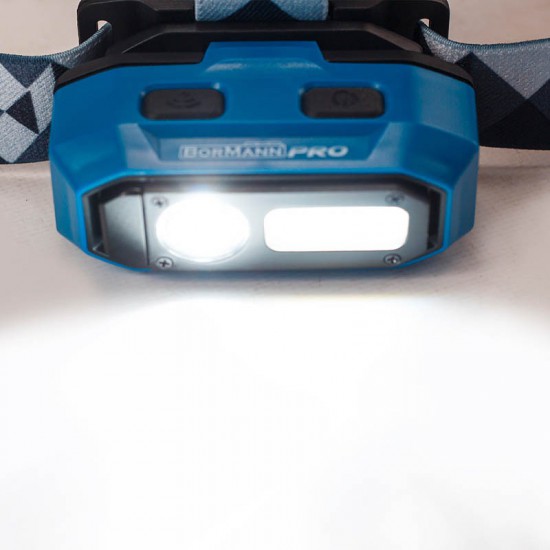 BORMANN Pro BPR6065 Φακός Κεφάλης Επαναφορτιζόμενος Διπλής Λειτουργίας, 800Lm (035558)