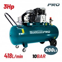 BORMANN Pro BAT5090 Αεροσυμπιεστής Ιμάντα 3Hp/200L,418L/Min (035725)