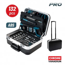 BORMANN Pro BHT5210 Εργαλεία Σετ 132τεμ,Cr-V Σε Τροχήλατη Βαλίτσα ABS (035800)