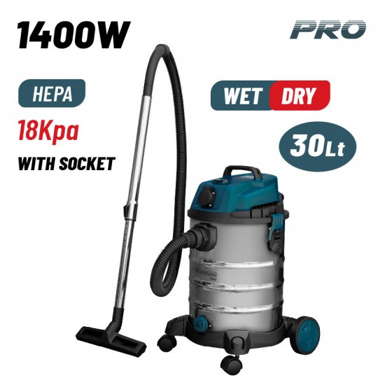 BORMANN Pro BVC3410 Σκούπα Υγρών-Στερεών 1400W (036272)