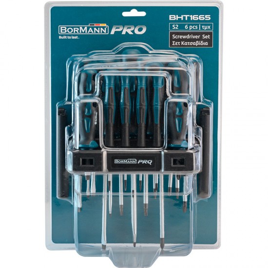 BORMANN Pro BHT1665 Σετ 20τεμ Κατσαβίδια (7xSL, 5xPH, 4xTorx & 4xPrecision),S2 (036609)