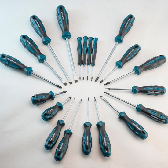 BORMANN Pro BHT1665 Σετ 20τεμ Κατσαβίδια (7xSL, 5xPH, 4xTorx & 4xPrecision),S2 (036609)