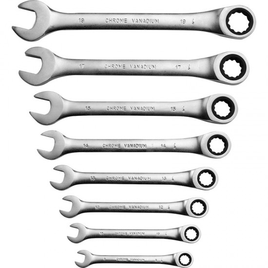 BORMANN Pro BHT1668 Σετ 8τεμ Γερμανοπολύγωνα Καστάνιας,8,10,12-15,17,19mm,Crv (036630)