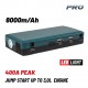 BORMANN Pro BBC8010 Εκκινητής & PowerBank 8000Mah/400Α (037293)
