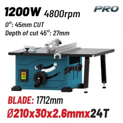 BORMANN Pro BTS1250 Δισκοπρίονο Πάγκου 1200W (044468)